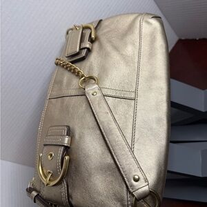 Coach Metallic Gold Shoulder Bag